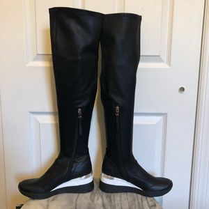 michael kors ace stretch high boots